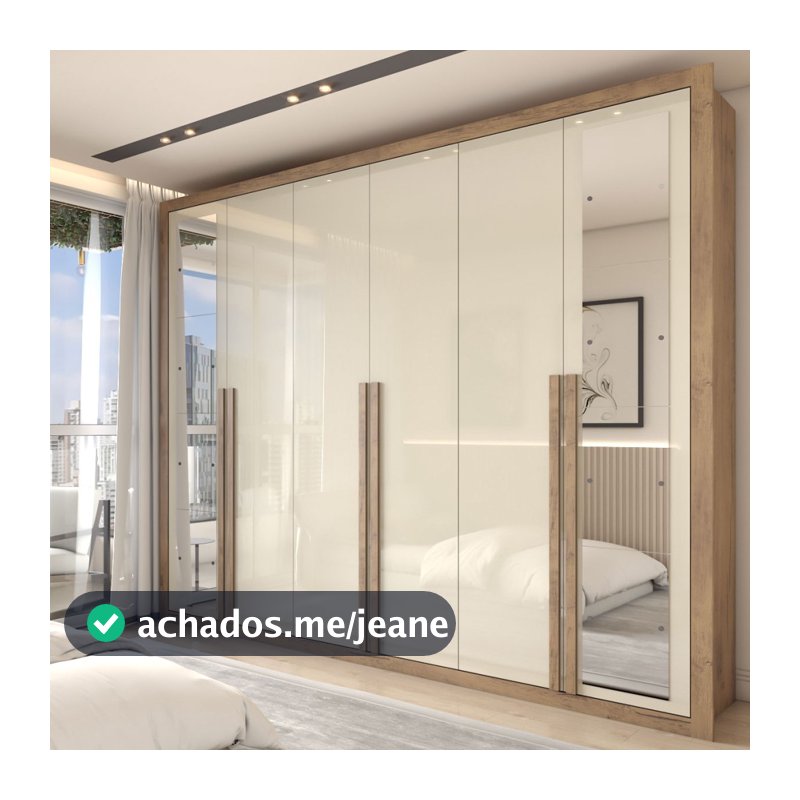 Guarda-Roupa Casal Severo Gold 6 Portas 6 Gavetas com Espelho - Panorama Móveis