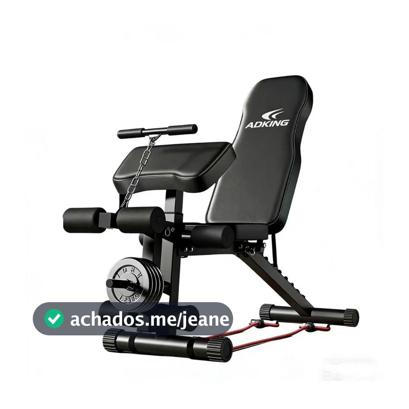 Banco Banqueta De Musculação E Academia Regulável 8 Estágio Preto ADKING