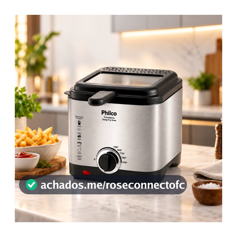 Fritadeira Philco 1,8L Visor Inox 1200W Deep Fry 127v