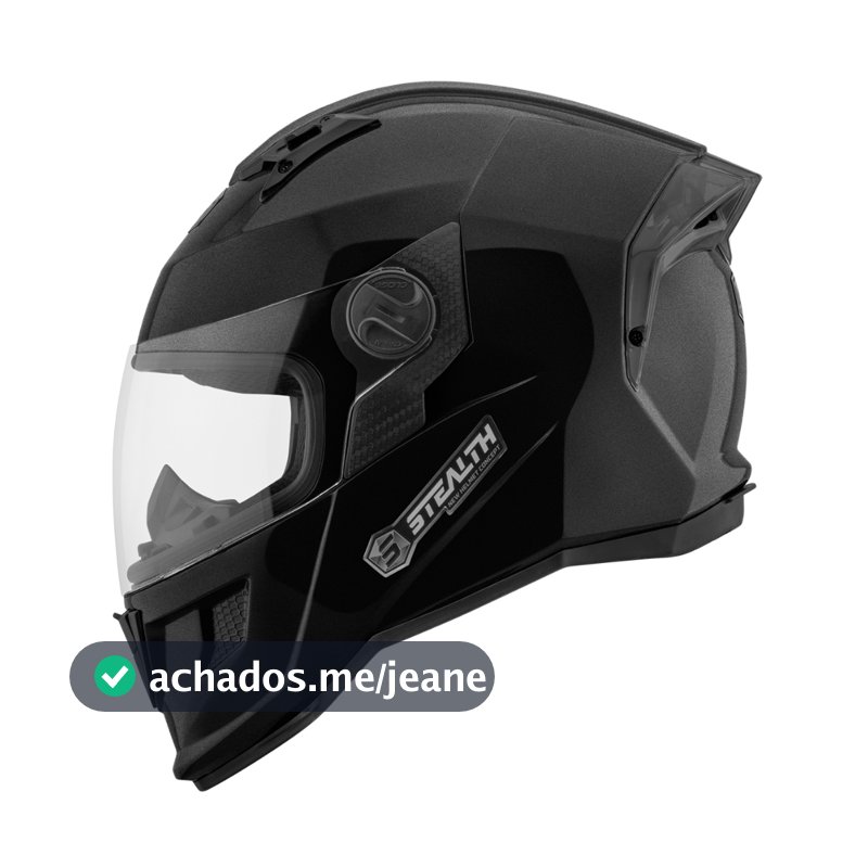 Capacete Fechado Masculino e Feminino Pro Tork Stealth Solid Pintura Brilhante Viseira Cristal