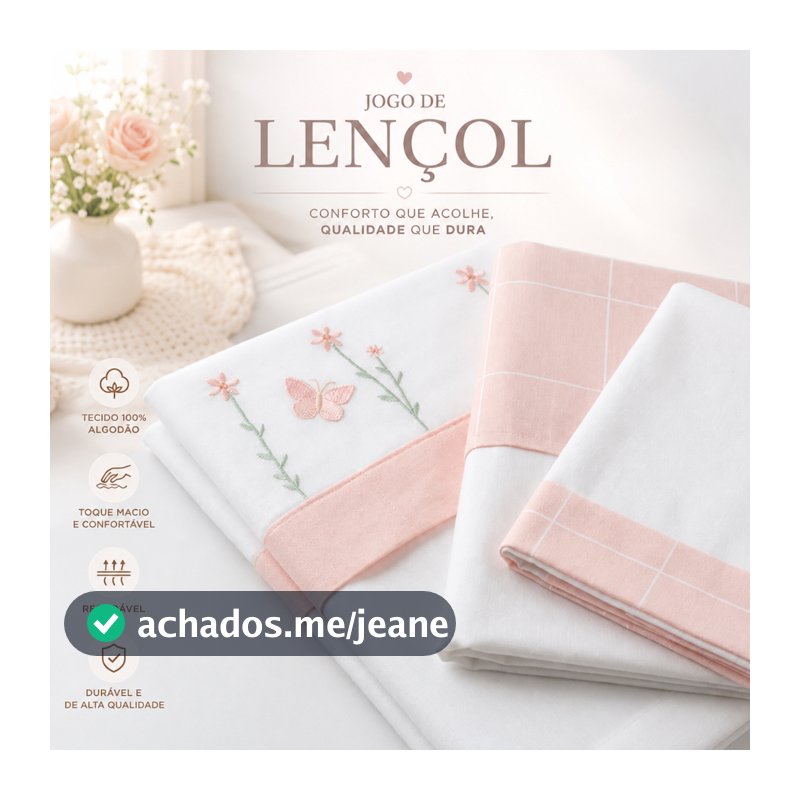 Lençol de Berço 3 Peças Algodão Premium  Antialérgico Suave  Ajustável