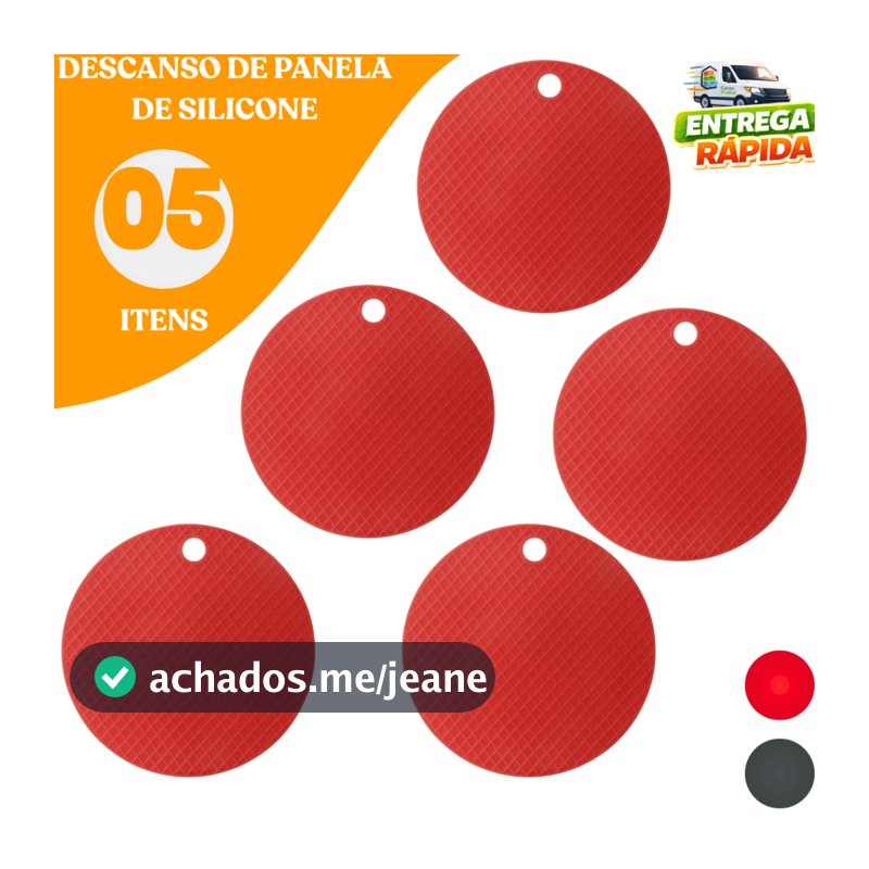 Kit 05/03/02 Descanso Panela Vermelho Silicone Cozinha Panela Quente Cozinha Resistente Restaurante
