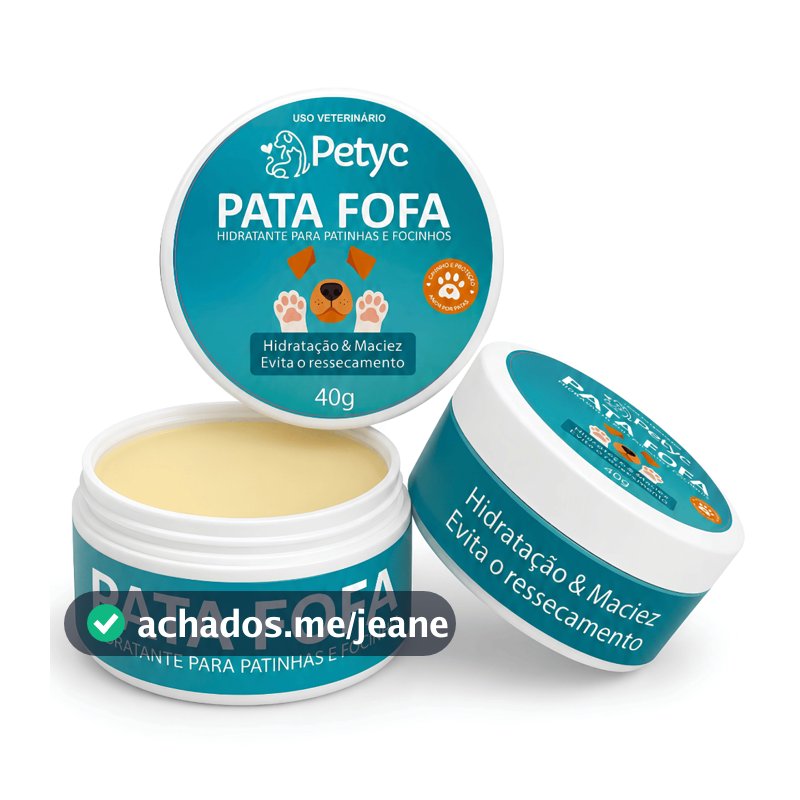 Pata Fofa Petyc Hidratante Natural Cachorros e Gatos Creme Para Patinhas e Nariz Anti-Ressecamento Balm Pet