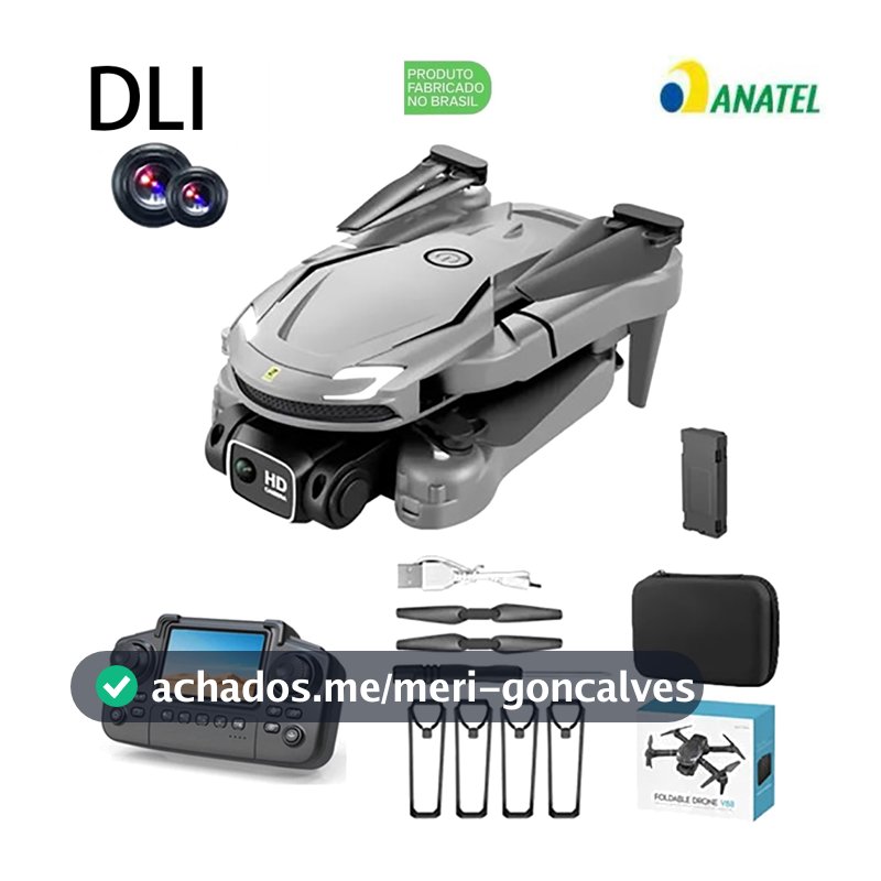 DLI Novo Drone V88 Dual Camera con Tela Quadcopter Dobrável FPV HD Mini Drone