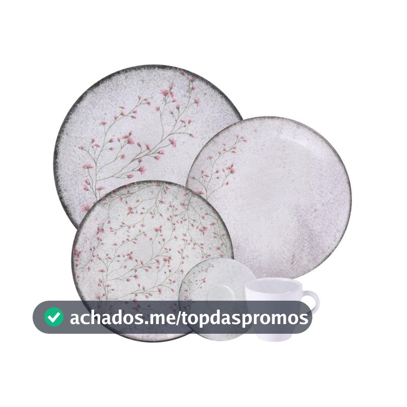 Jogo de Jantar Floralis Porcelana Decorada 20 Peças Tramontina
