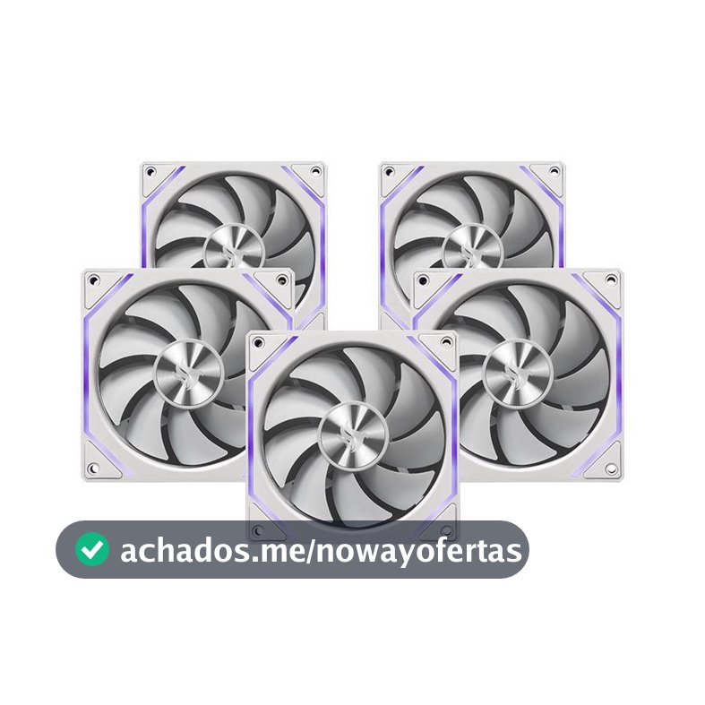 Kit Ventoinha Pichau Ventus NX, ARGB, 5x120mm, Branco, PCH-VTNX5-WH01