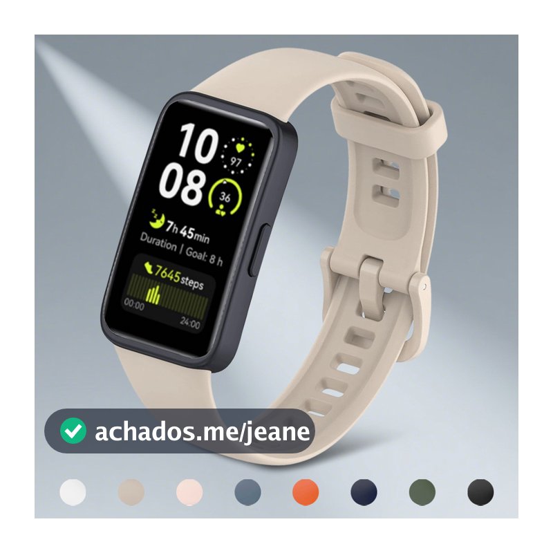 Pulseira De Silicone Original Para Smartwatch Huawei Band 10 9 8 NFC Sport Mulheres Homens Cinto Macio Borracha Acessóri