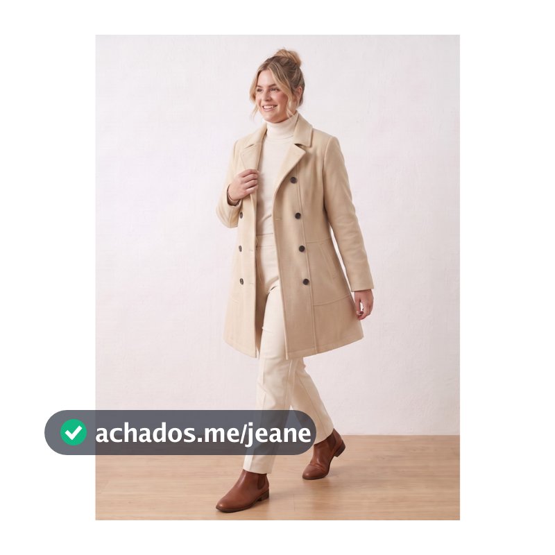 Sobretudo Feminino Plus Size Casaco Longo Lã Batida Gola Transpassada Elegante