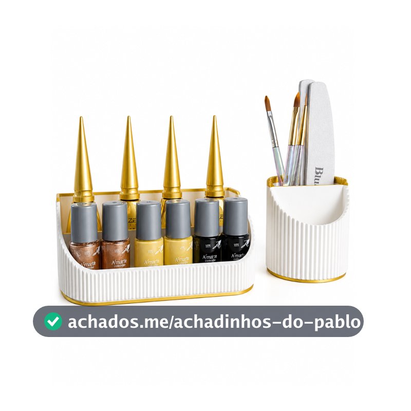 Organizador para Frascos Nail Designer Porta Esmalte Profissional Organizador de Mesa Manicure
