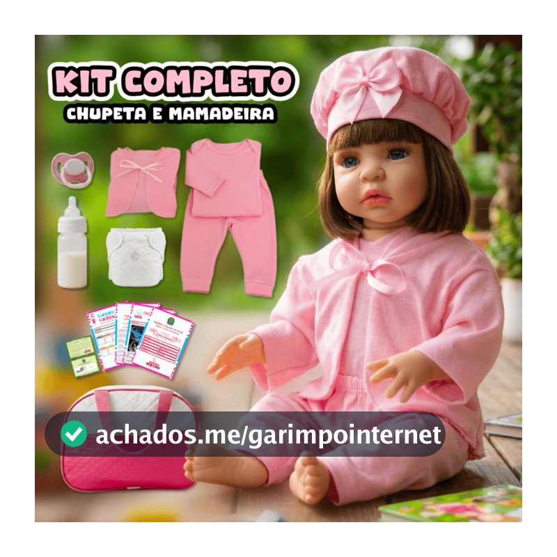 Boneca Bebê Reborn Silicone Bebe Barata Realista 100% Vinil siliconado +  itens