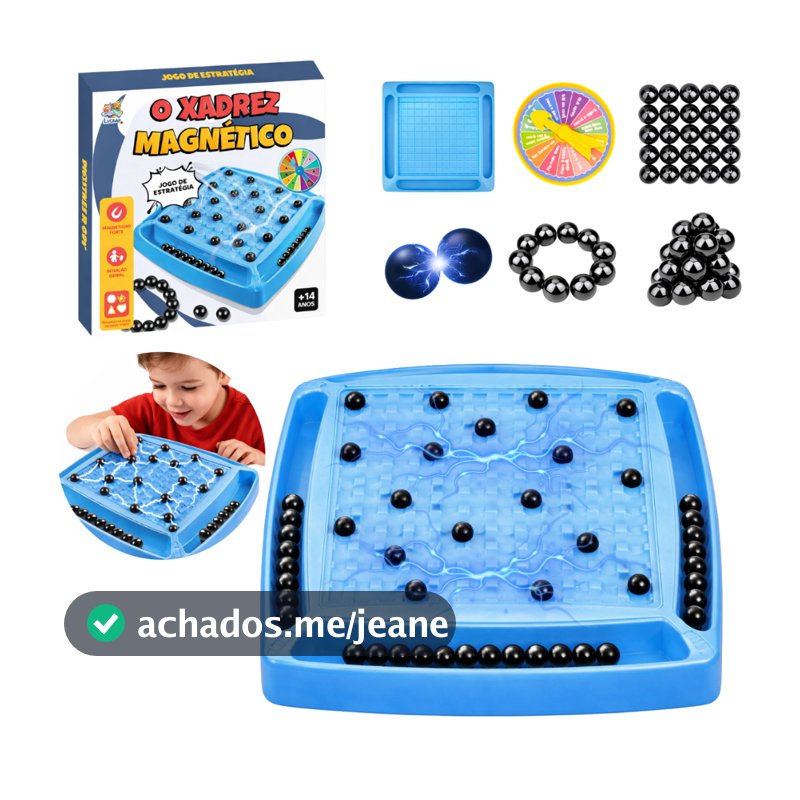Jogo Xadrez Magnético Esferas Educacional Tabuleiro Infantil