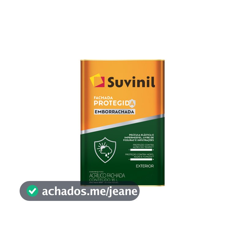 Tinta Fachada Protegida Emborrachada Cores Mais Vendidas 16L Suvinil