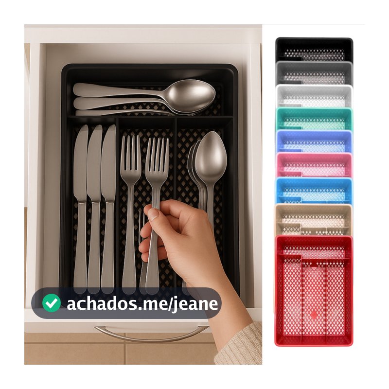 Organizador Porta Talheres De Gaveta compacto Escorredor para garfo faca colher