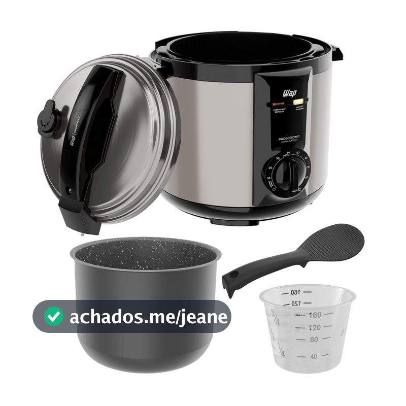 Panela de Pressão Elétrica Antiaderente GrayStone 5 Litros Aço Inox Prosdócimo WPPE2 WAP