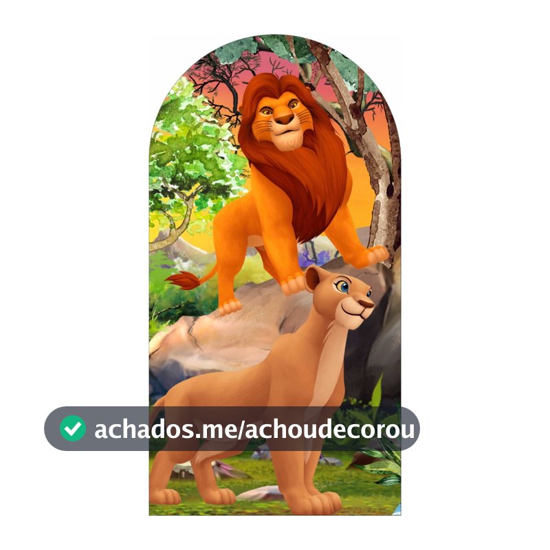 PAINEL DE FESTA REI LEÃO II ROMANO OU VERTICAL EM TECIDO SUBLIMADO