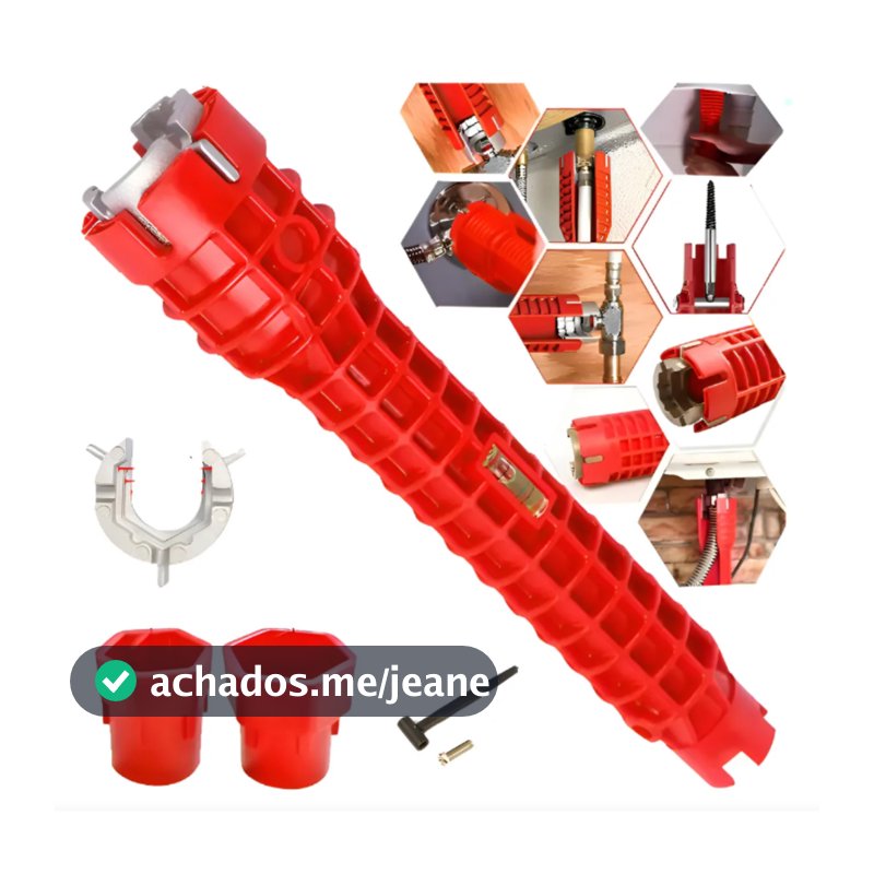 Chave Hidráulica Ferramenta Profissional apertar cano Instalar Torneira 8 em 1 Chave de Encanamento