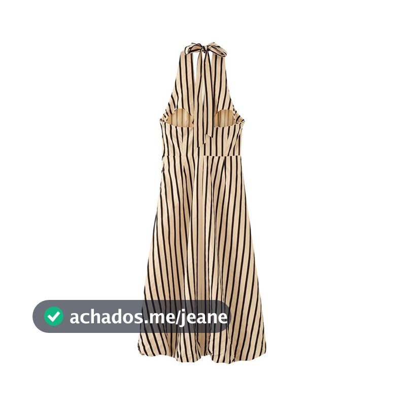 2026 Novo Vestido Feminino Frente Única Listrado Balão Silhueta 2609L