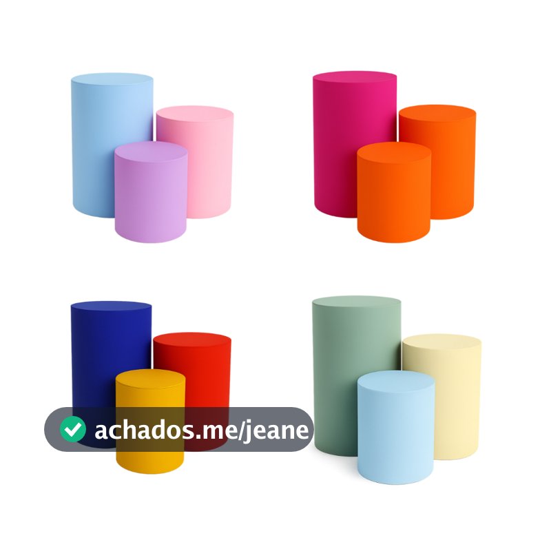 Kit Capa Trio de Cilindro Veste Fácil - Várias Cores Decoração Festa