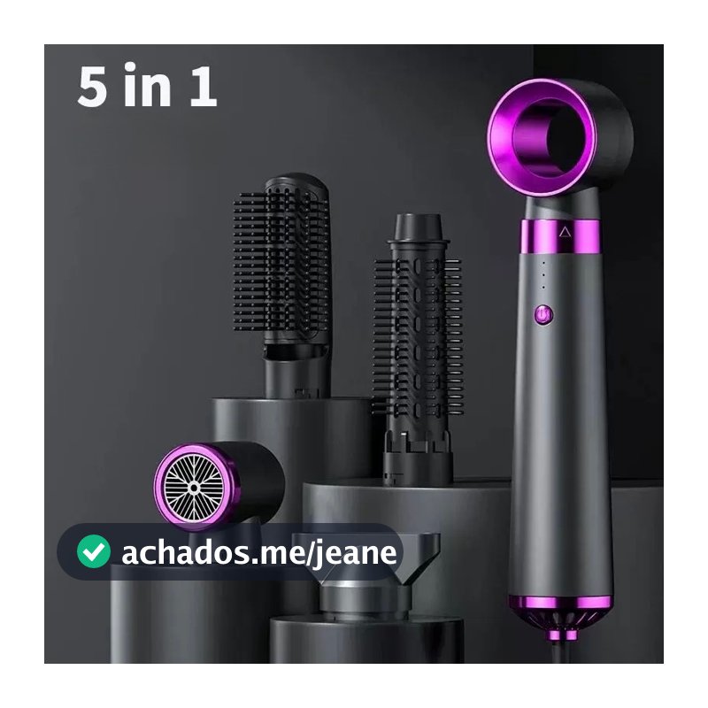 Secador De Cabelo 5 em 1 MultiFuncional Modelo Novo Secador Modelador 110V/220V 1000W