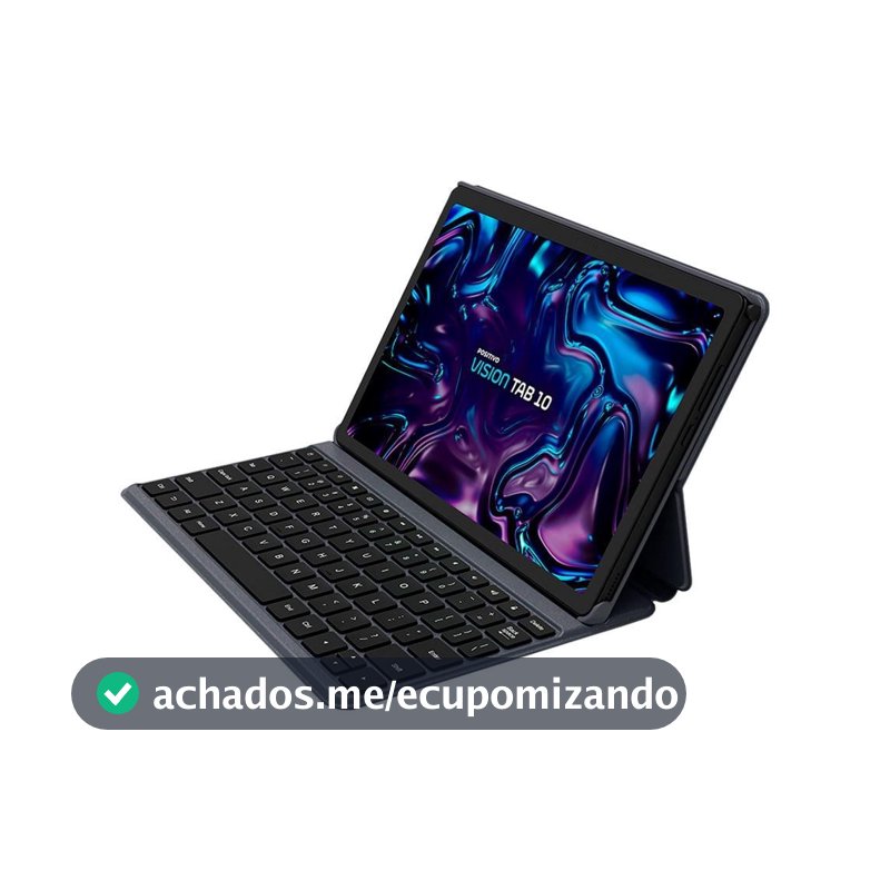 Tablet Positivo Vision Tab 10 com Capa Teclado 4GB RAM 128GB 6000mAh 10.1" HD Wifi AC e 4G - Preto