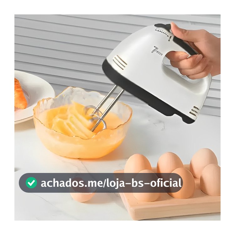 Mini Batedeira De Mão Bolo Portátil 260w 110V e 220V Leve 7 Velocidades Vijodi Batedeira de Bolo