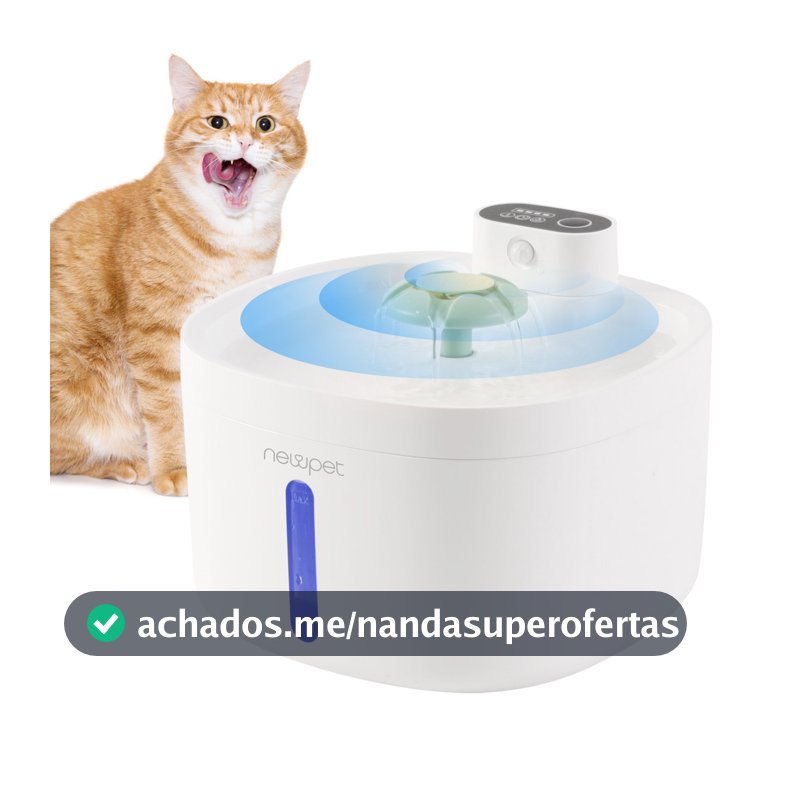 USB Fonte Bebedouro de Água Portátil para Gatos e Cães - Fontes de Água para Pets sem Fio -Bivolt