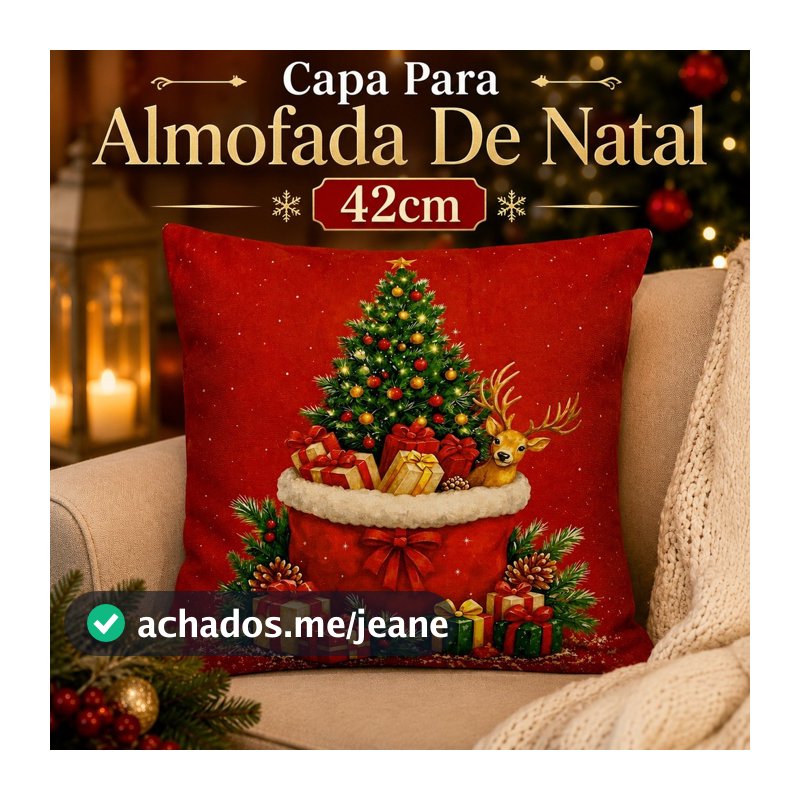 Capa Para Almofada De Natal Árvore Decoração Casa