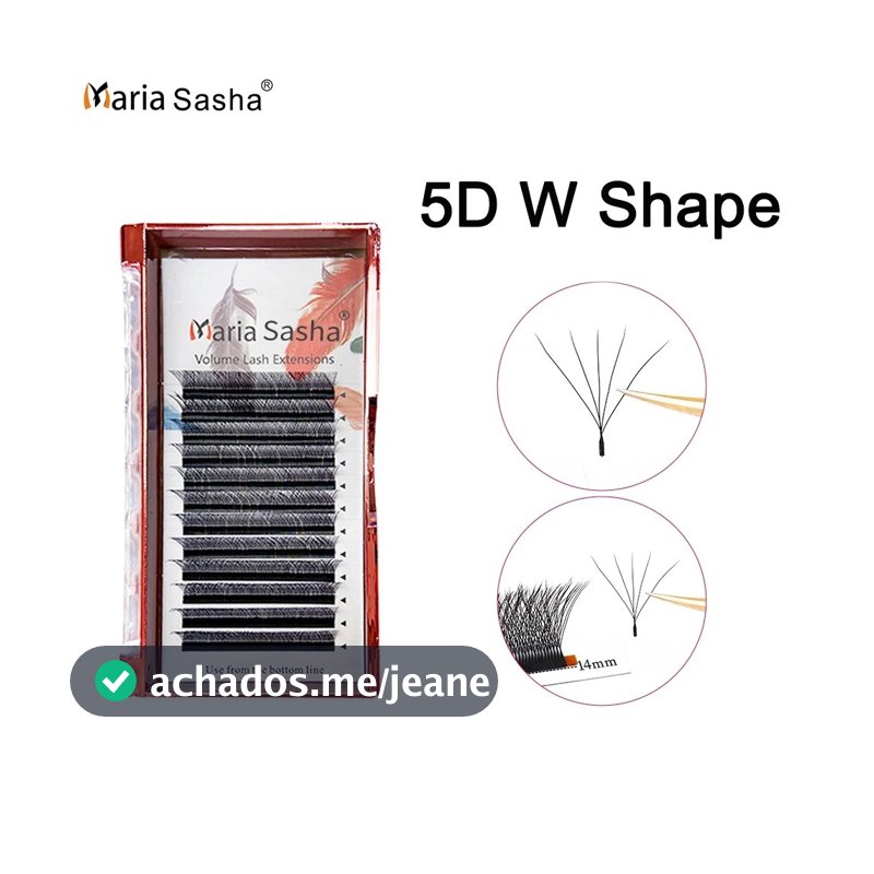 Maria 5D Wm Curl Cílios Fácil Ventilador Extensões De Atacado Volume Pré-Fabricado Estilo W Natural Macio