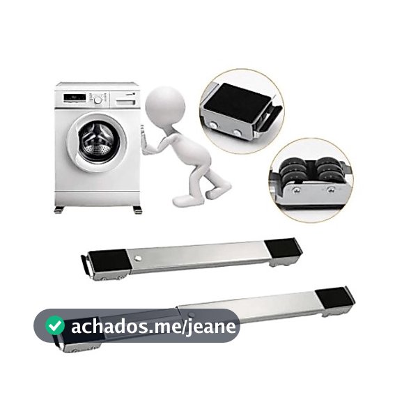 Suporte C/ Rodinhas P/ Lava-louças geradeira até 200kg Ajustável ase De Geladeira