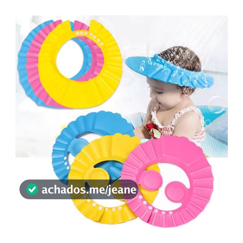 Chapéu Boné De Viseira Ajustável Para Proteção De Banho Bebê Crianças Proteger Cuidar WL-2650