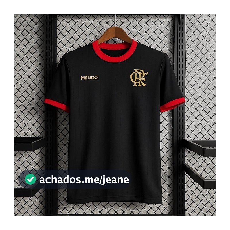 Camisa Flamengo Masculina Mistura Preta Oficial Licenciada