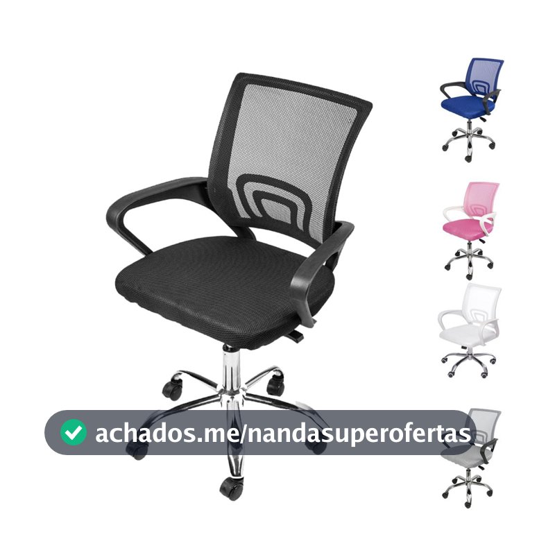Cadeira de Escritório Tela Mesh Giratória Tok Boxbit assento estofado