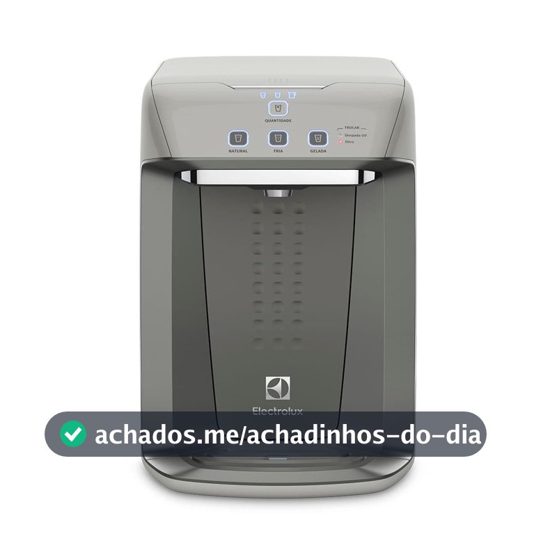 Purificador Electrolux Eletrônico c/ Painel Digital e Filtro Luz UV Bivolt Cinza (PA31G)