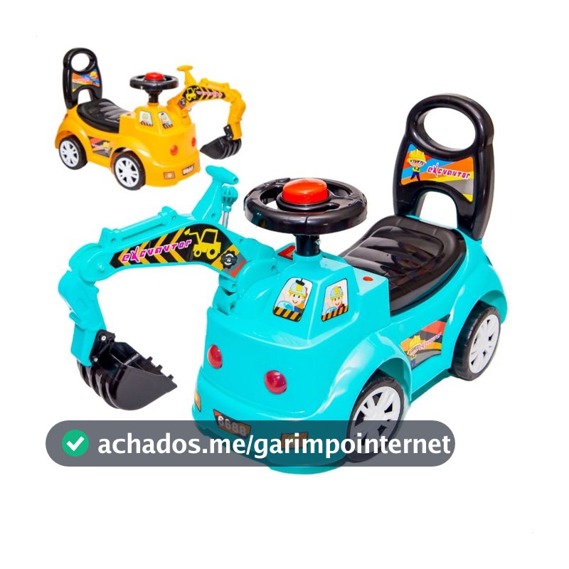 Escavadeira Gigante Infantil Trator de Brinquedo Retroescavadeira