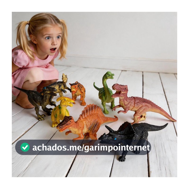 Kit Dinossauros de Brinquedo Infantil Sortidos 14cm Miniaturas Realistas para Crianças