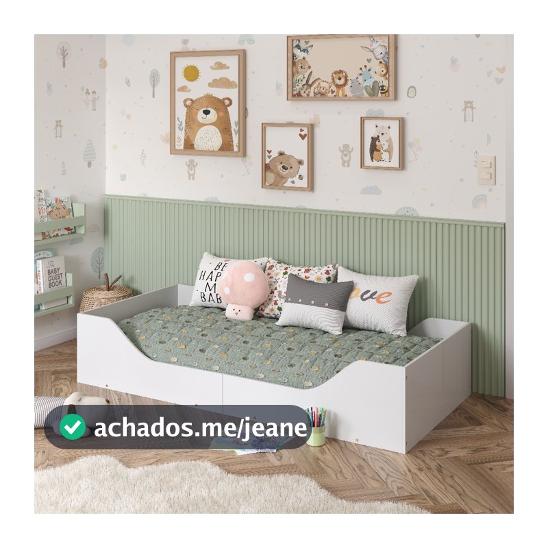Cama Montessoriana Luna Cor Branco Para Quarto Infantil Casa Lustre