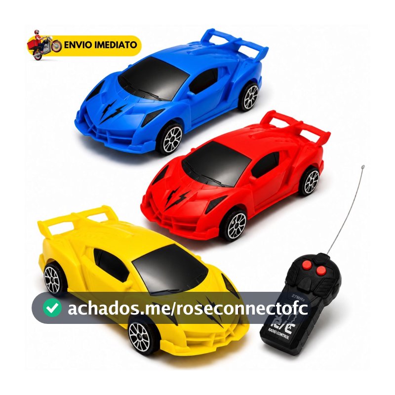Carrinho de Controle Remoto Infantil Esportivo Carro Brinquedo Elétrico Alta Velocidade Menino Presente