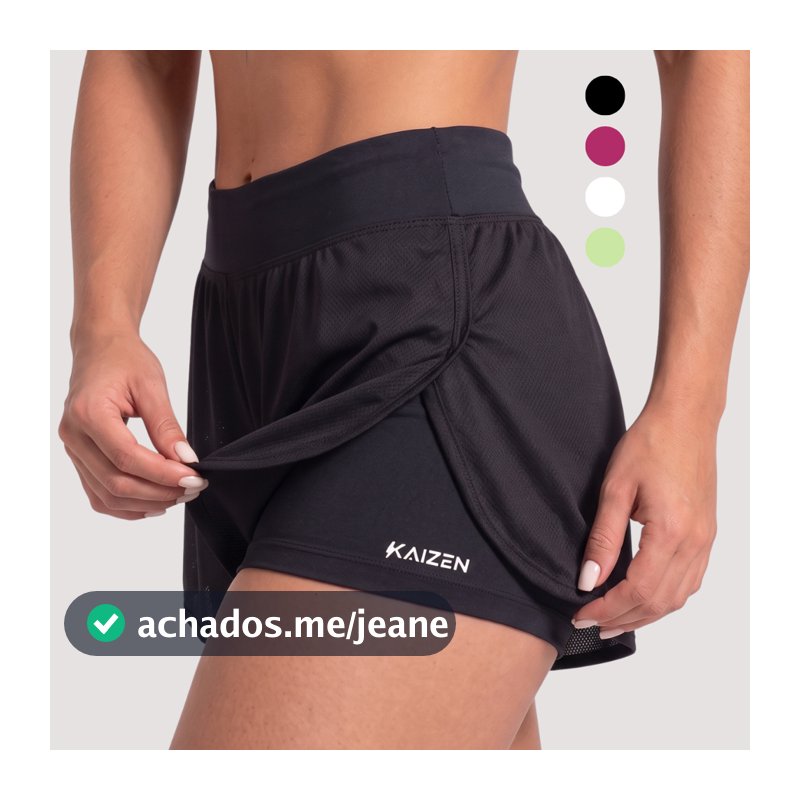 SHORT FEMININO DUPLO 2 EM 1 COMPRESSÃO COM BOLSO INTERNO dry fit bermuda para treinar na academia