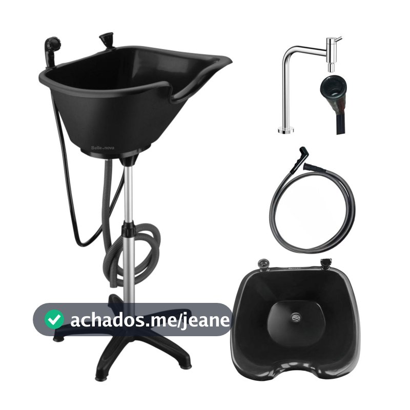 Lavatório Portátil com Ducha para Salão de Beleza Cabeleireiro Estética Prático Leve Ajustável Profissional