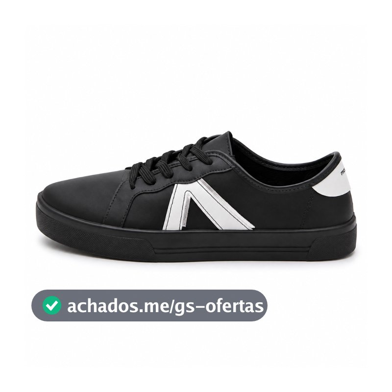 Tênis Feminino Moleca Cano Baixo Preto 34 35 38