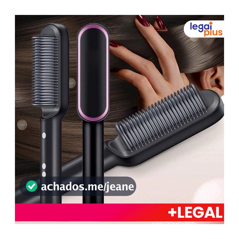 Escova Alisadora Bivolt 5 em 1 - Alisa, Hidrata, Modela, Alinha e Anti-Frizz&Escova aprimorada aleatória