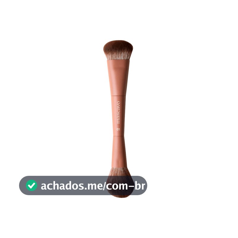 Pincel de Maquiagem Duplo Para o Rosto Series 01 Mascavo
