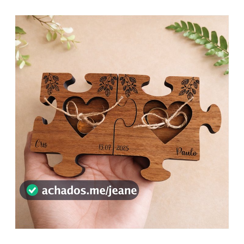 Porta alianças rústico boho minimalista Personalizado 17cm 20cm 30cm