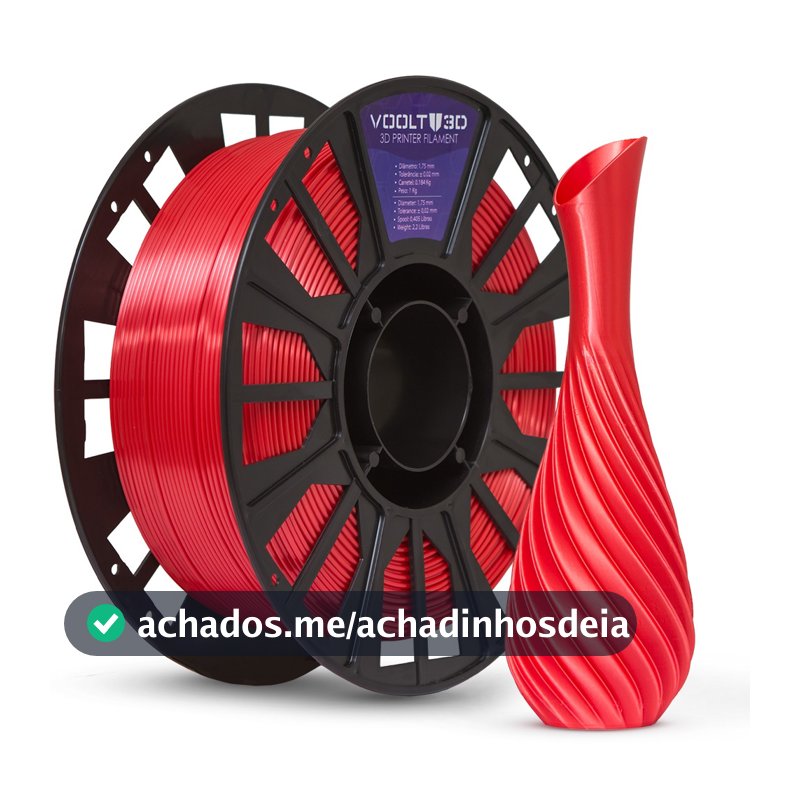 Filamento PLA Vermelho V-Silk High Speed Premium - 1Kg