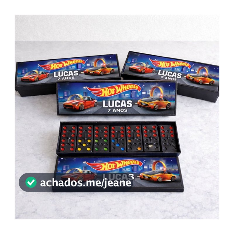 DOMINÓ PERSONALIZADO LEMBRANCINHA INFANTIL - 10 UNIDADES - QUALQUER TEMA