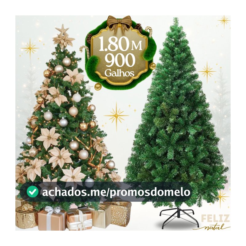 Árvore de Natal Premium Super Cheia Grande Luxo Decoração de Natal