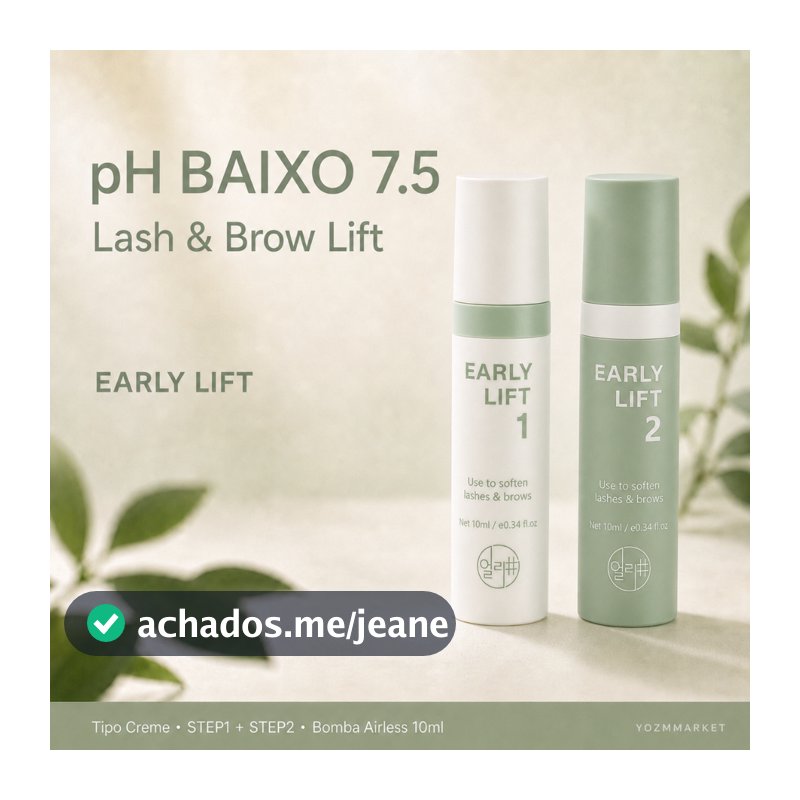 EARLY LIFT KIT COREANO LASH & BROW LIFT CREME STEP1+STEP2 pH 7.5 10ML+10ML BOMBA AIRLESS