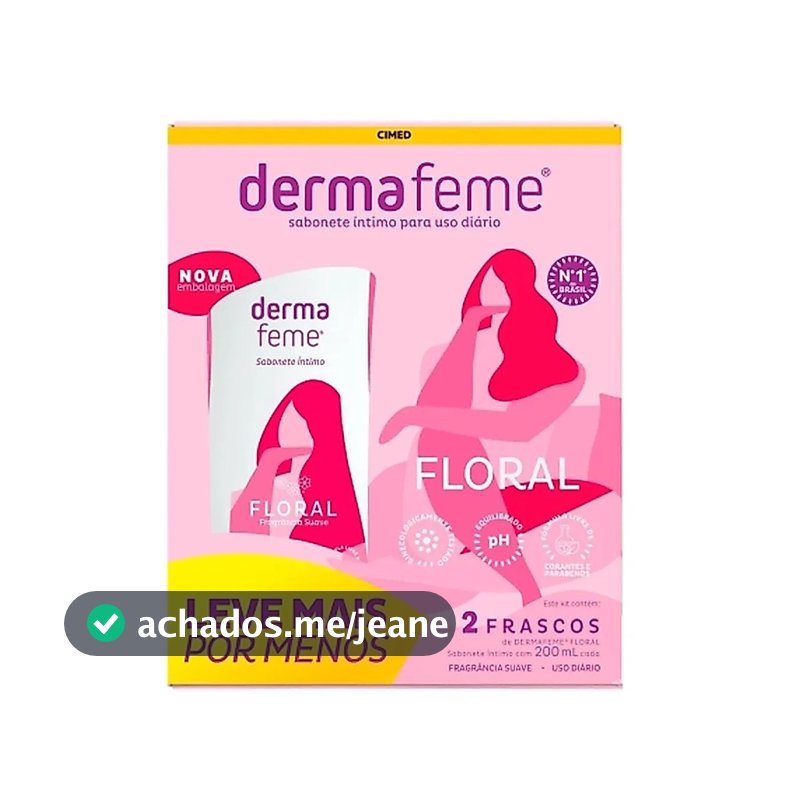 Sabonete Íntimo Dermafeme Floral Kit 2X200Ml