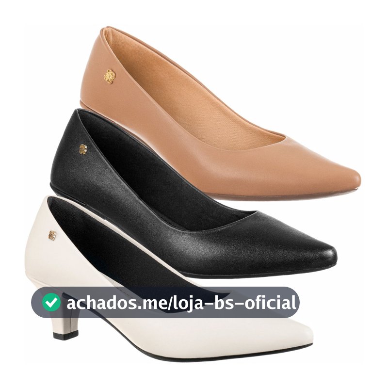Scarpin feminino bico fino salto baixo fino sapato social