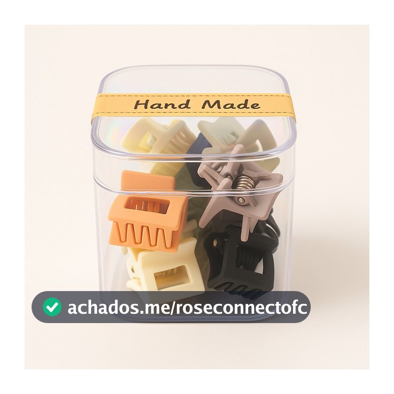 Kit 10 Mini Presilhas de Cabelo Garra Menina Franja Clipe Grampo Acessório Cores Neutras e Elegantes Lembrancina Zyoou